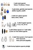 İnci, Çıtçıt, Klikit, Rivet, Kuşgözü Takma Kalıplarıyla Kapsamlı Pembe Tulumba Pres Seti (18 Kalıp)