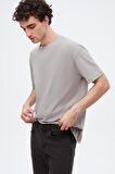 Comfort Gri %100 Pamuk T-shirt 6HC14ORT02006