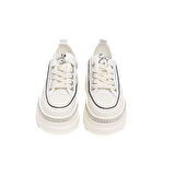 Yüksek Taban Bağcıklı Fileli Günlük Kadın Sneaker