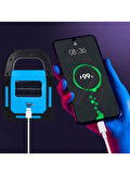 QASUL 3 Kademeli USB Powerbank Çıkışlı Şarjlı Kamp Feneri