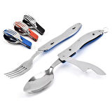 Taşınabilir Kamp Yemek Seti – Katlanabilir Çatal Kaşık Bıçak ve Açacak