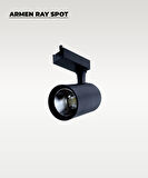 Armen 2 Adet Siyah Kasa Günışığı Ray Spot Set  ve 1 Metre Ray Set