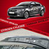Citroen C Elysee Uyumlu Bagaj Üstü Slim Yarasa Spoiler Parlak Siyah Piano Black