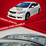 Honda Civic FB7 Bagaj Üstü Slim Yarasa Spoiler Piano Black Parlak Siyah