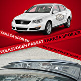 Volkswagen Passat B6 - B7 - B8 Type 2006 - 2020 Uyumlu Bagaj Üstü Yarasa Spoiler Piano Black