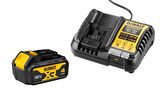 Dewalt 4,0 Ah Şarj Seti DCB1104 18V Lı-Ion Akü Şarj Cihazı+DCB182-XJ 18 Volt / 4,0 Ah Li-Ion  Akü