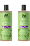Organik Aloe Vera Şampuan 500 Ml + Aloe Vera Duş Jeli 500 Ml