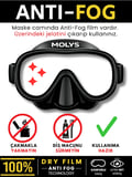 MOLYS M1 PROFESYONEL DALIŞ MASKESİ + MASKE KUTUSU + PRO FULL DRY TAM KURU ŞNORKEL + FREE DOM ANTI FOG BUĞU ÖNLEYİCİ FİLM