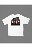 Arctic Monkeys Grubu Baskılı Unisex Tişört, Oversize Müzik Grubu Tişört