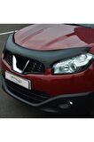 Nissan Qashqai Ön Kaput Koruma Rüzgarlığı 3mm Akrilik (abs) Parlak Siyah Deflektör 2010-2013