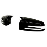  Mercedes Benz W204 2007-2014 Batman Yarasa Ayna Kapağı Piano Black Abs Plastik