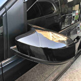 Volksvogen Caddy Uyumlu Mk3 2015-2020 Batman Yarasa Ayna Kapağı Piano Black Abs Plastik
