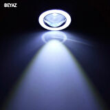 Fiat Ducato Uyumlu, Universal Mercekli Led Angel Sis Farı, 76mm Beyaz Renk