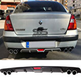 Ranault Clio 2 Sedan Difüzör Arka Tampon Eki 4 Egzoz Çıkışlı Siyah