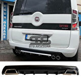 Fiat Fiorino Difüzör Arka Tampon Eki 2 Egzoz Çıkışlı Siyah Lüx Tip