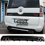 Fiat Fiorino Difüzör Arka Tampon Eki 4 Egzoz Çıkışlı Siyah Lüx Tip