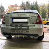 Hyundai Accent Era Difüzör Arka Tampon Eki 2 Egzoz Çıkışlı Gri