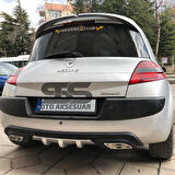 Renault Megane 2 HB Difüzör Arka Tampon Eki 2 Egzoz Çıkışlı Gri