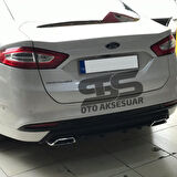 Ford Mondeo MK4 Difüzör Arka Tampon Eki 2 Egzoz Çıkışlı Siyah Lüx Tip