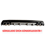 Toyota Corolla 2007-2012 Difüzör Arka Tampon Eki 4 Egzoz Çıkışlı Gri Lüx Tip