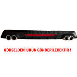 Toyota Corolla 2013-2018 Difüzör Arka Tampon Eki 4 Egzoz Çıkışlı Siyah Reflektörlü
