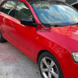 Skoda Rapid 2015-2017 Uyumlu Batman Yarasa Ayna Kapağı Piano Black Abs Plastik
