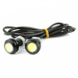 Kartal Göz Led Ayna Altı Led Eagle Eye Civatalı Buz Mavi Renk 18mm
