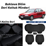 Opel Astra F 1991-1997 Arası Siyah Deri Oto Koltuk Minderi