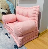 Palet Minderi Yer Minderi Çocuk Minderi Balkon Minderi El Yapımı Minder Pembe Minder