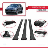 Porsche Cayenne (9PA) 2003-2010 Arası ile Uyumlu FLY Model Ara Atkı Tavan Barı Siyah 3 Adet