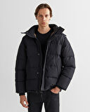 GANT Erkek Siyah Kapüşonlu Kaz Tüyü Mont