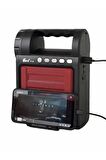 FEPE FP-26 Telefon Standlı Fm Radyolu Bluetoothlu Şarjlı El Feneri Işıldak Hoparlör