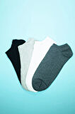 biçomi Dikişsiz Erkek Bilek Çorap Dört Mevsim Yumuşak Doku 4 Çift