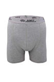 biçomi Kısa Paça Likralı Erkek Boxer Gri - 1115A