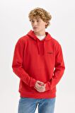 DeFacto Regular Fit Kapüşonlu Atatürk Baskılı Sweatshirt D2693AX24AURD172