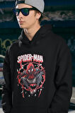 Tasarım Spider-Man Baskılı Unisex Oversize Örümcek Adam Hoodie