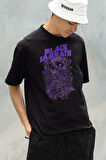 Tasarım Black Sabbath Müzik Grubu Baskılı Unisex Oversize Rock Metal Tişört