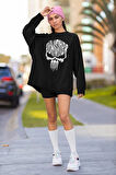 Tasarım Punisher Baskılı Unisex Oversize Karakter Sweatshirt