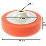 Bondit Turuncu Oto Pasta Cila Parlatma Polisaj Süngeri 150mm 6 Lı Paket