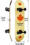 Kemik Teker Kaykay Semi-PRO 8 Katman Yüzey Zımparalı Kaymaz Skateboard 80 cm Canadian Maple