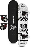 Kemik Teker Kaykay Semi-PRO 8 Katman Yüzey Zımparalı Kaymaz Skateboard 80 cm OK8