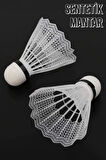 6 Adet Badminton Topu Semi-Pro Dengeli Hız Başlangıç Kutulu Mantar Kafa Deluxe Top Seti Beyaz 620