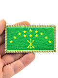 Adige Çerkes Bayrak - Cırt - Patch - Peç - Arma - 8,5x4,5 Cm