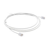 PATCH CORD  UTP CAT6 2 MT SLIM WHITE  (08F007)