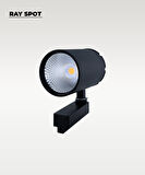 40W Döküm Kasa Siyah Ray Spot 6500K (Beyaz Işık) - Titreşim Yapmaz