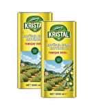 Kristal Soğuk Sıkım Yumuşak Doğal Natural Sızma Zeytinyağı Teneke 2 x 5 L