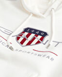 GANT Kadın Krem Relaxed Fit Kapüşonlu Logolu Sweatshirt