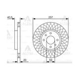 FREN DISKI ALBEA 03-07 / DOBLO I 01-10 / TEMPRA 2.0 90-96 / TIPO 2.0 90-96 / ÖN HAVALI 257-4