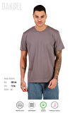 Erkek Füme %100 Pamuk'lu Relax Fit Kesim Bisiklet Yaka Basic Daksel Tişört