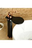 Banyo Çanak Lavabo Bataryası Siyah/rose Şelale Yeni Model